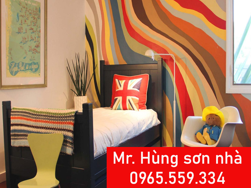 Thợ sơn tường nhà cách điệu Mr. Hùng